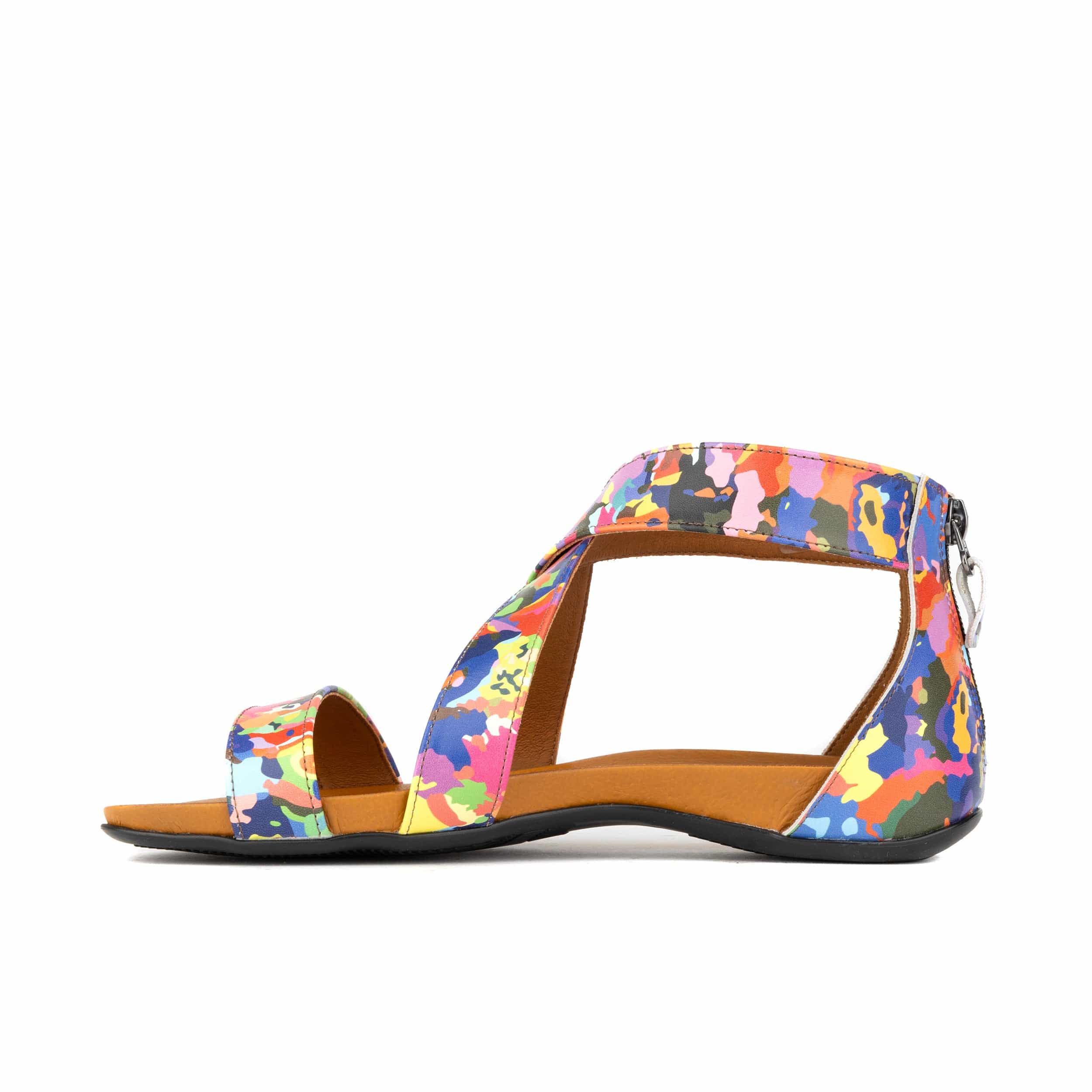 Isabella - Summer Colours - Women's cross strap sandal with covered heel - Image 3