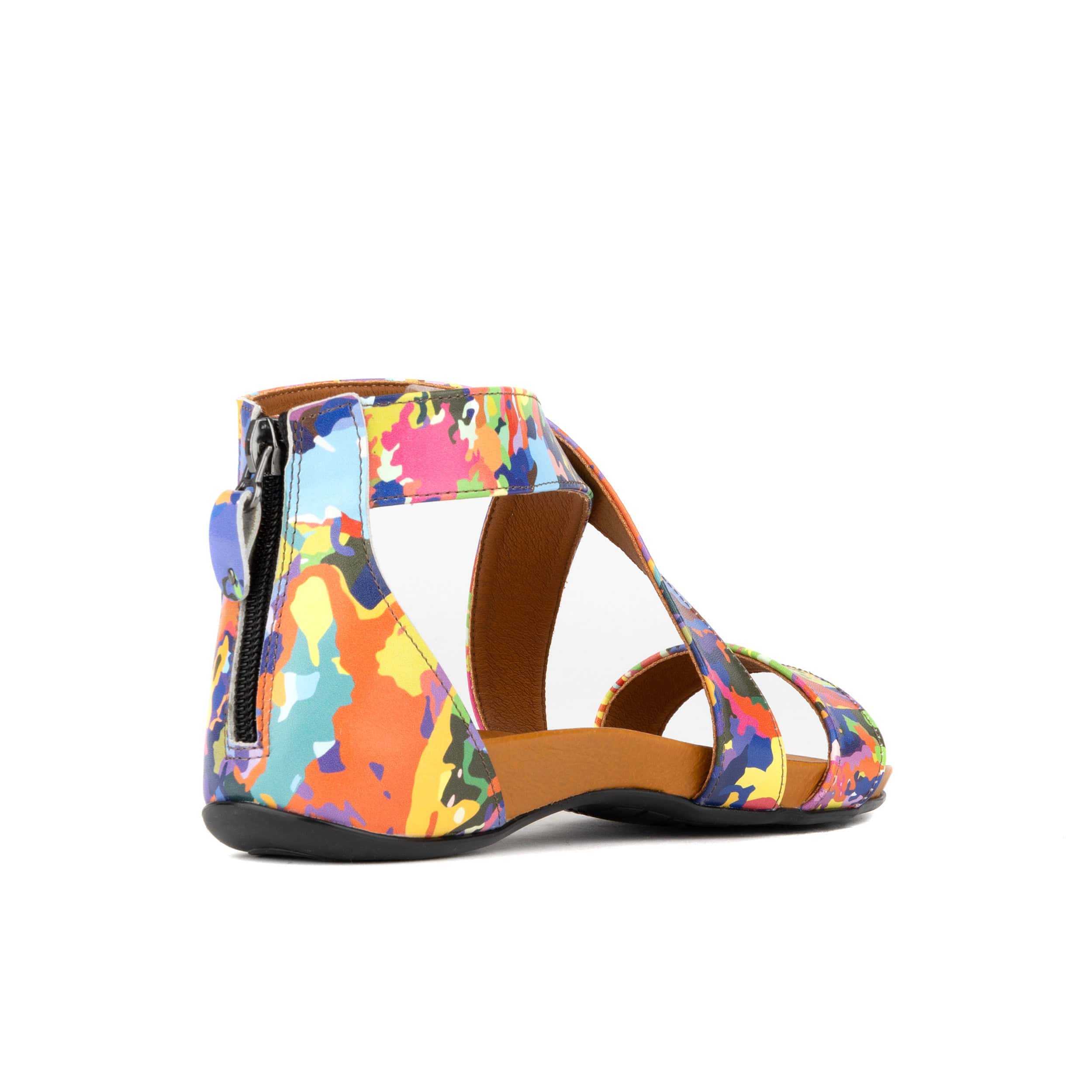 Isabella - Summer Colours - Women's cross strap sandal with covered heel - Image 4