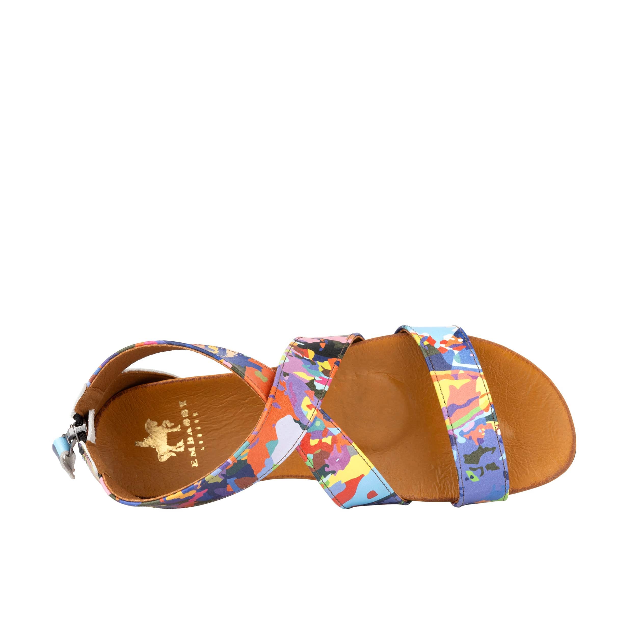 Isabella - Summer Colours - Women's cross strap sandal with covered heel - Image 6