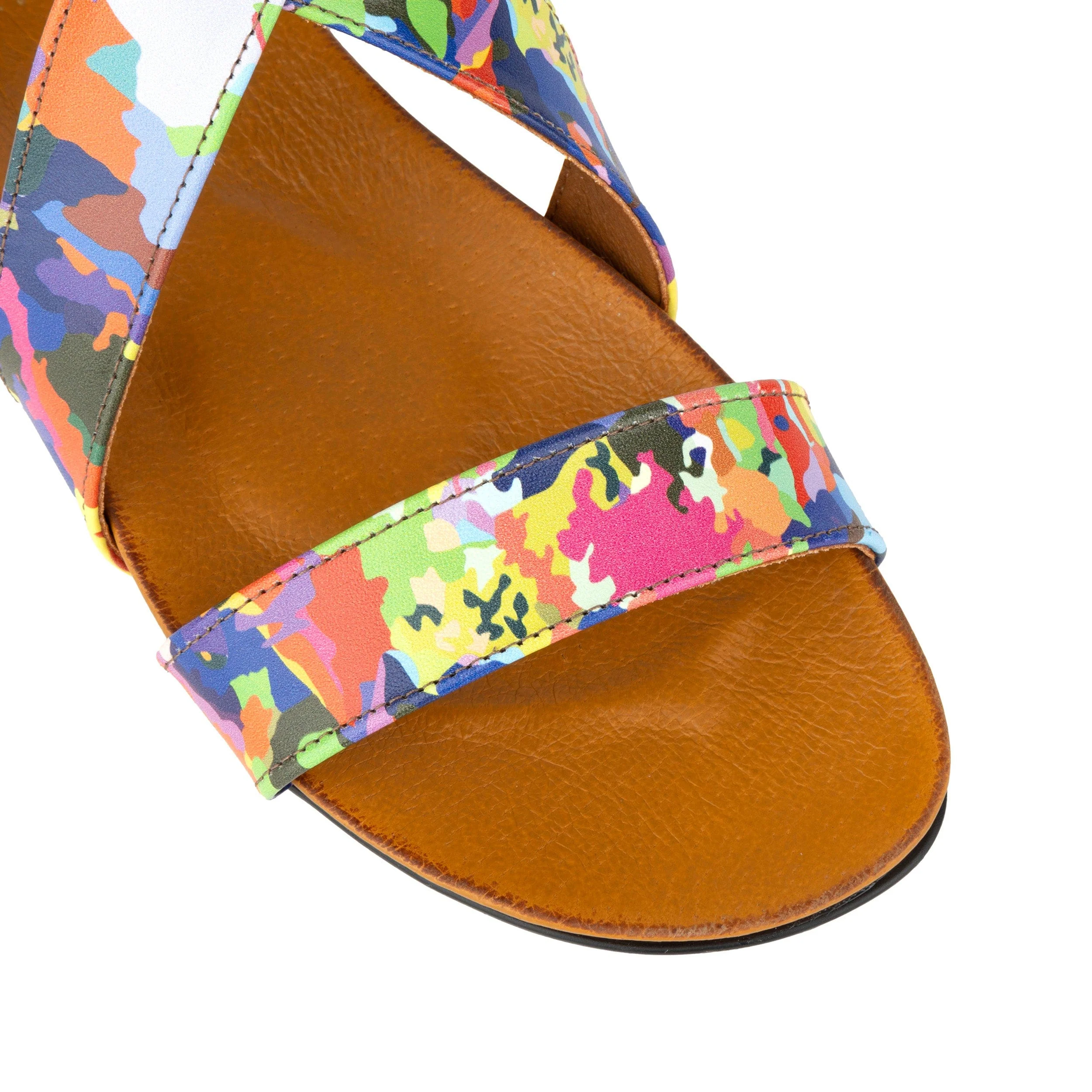 Isabella - Summer Colours - Women's cross strap sandal with covered heel - Image 7