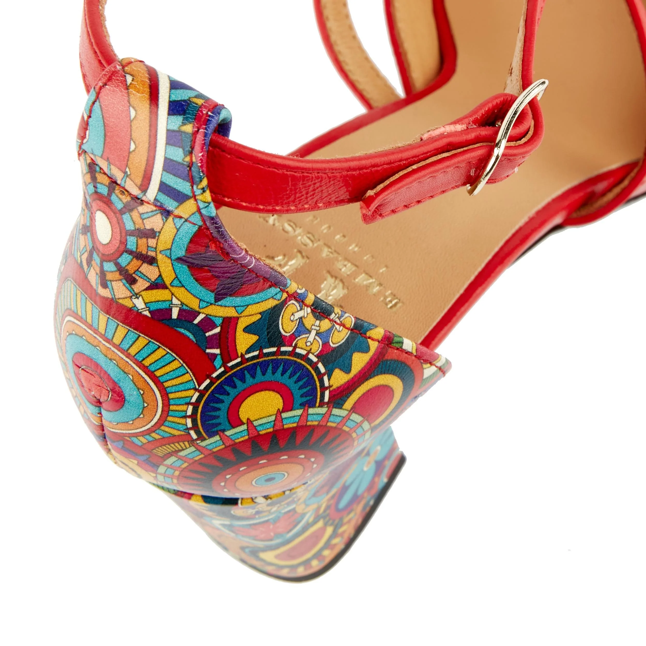 Kylie - Red Signature - Women's leather strappy 3 inch block heel in red - Image 8