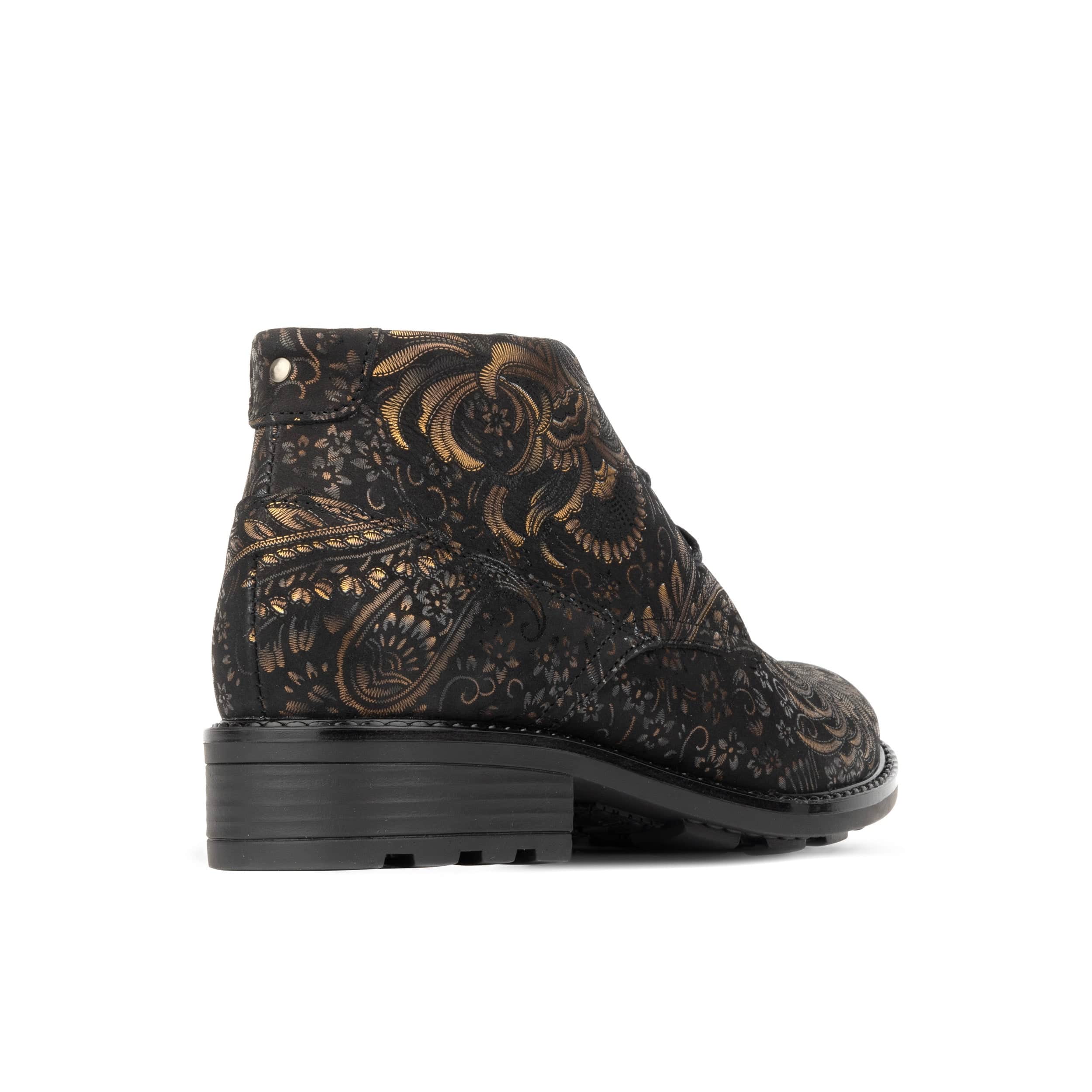 Laviva - Black Gold - Women's wide fitted leather ankle boot with rubber soles - Image 4