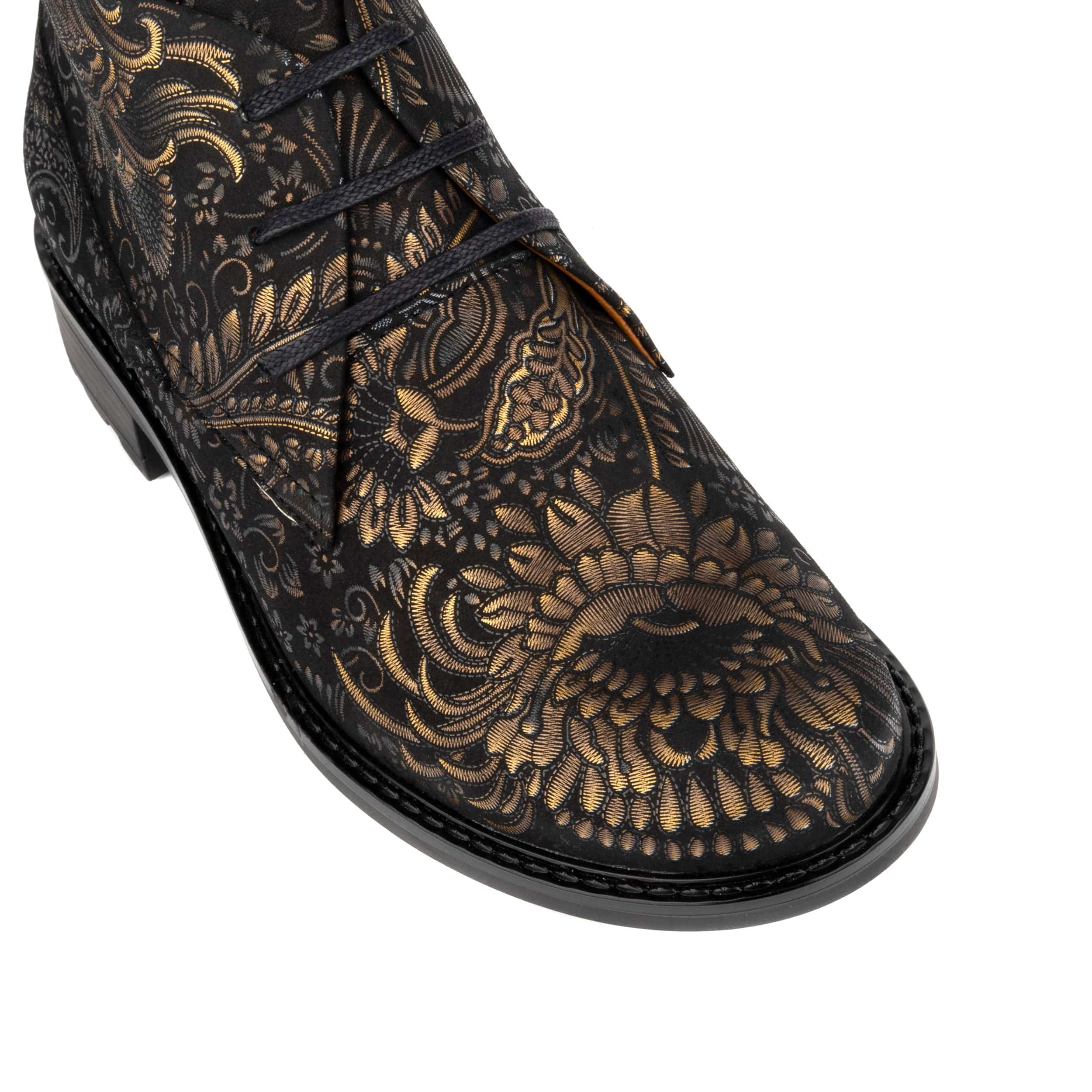 Laviva - Black Gold - Women's wide fitted leather ankle boot with rubber soles - Image 7