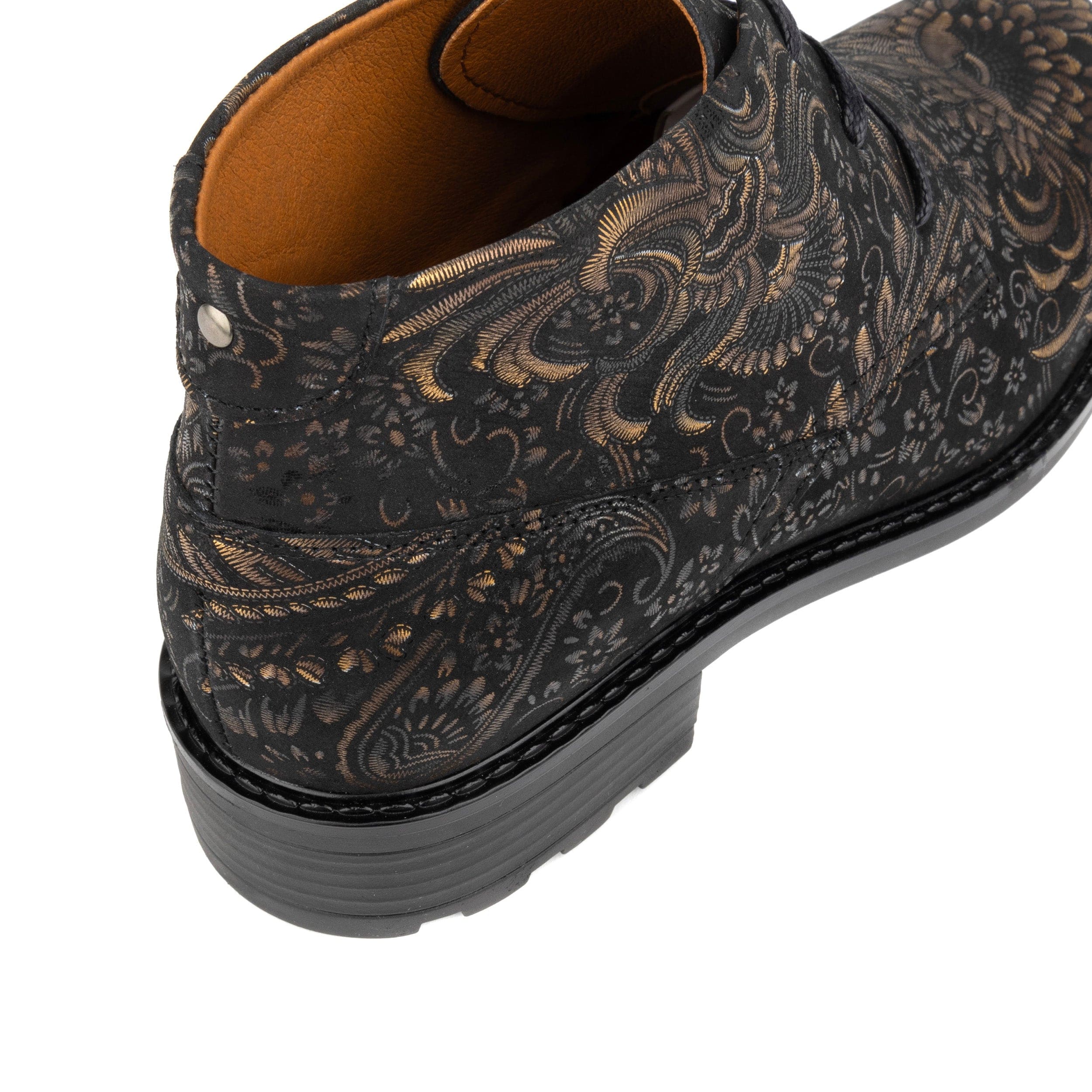 Laviva - Black Gold - Women's wide fitted leather ankle boot with rubber soles - Image 8