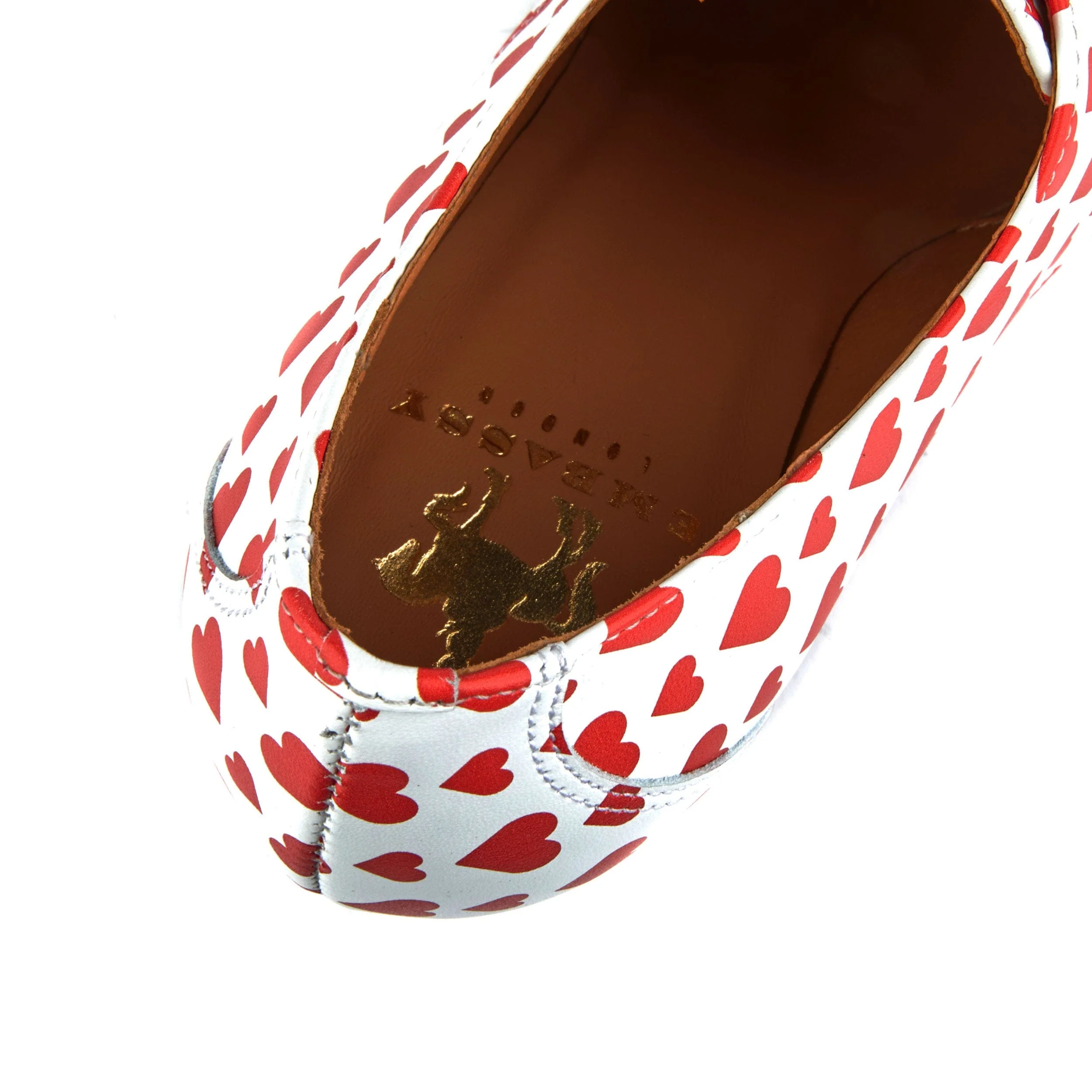 Roulette - Love Struck - Women's 3 inch block heel oxford pump in heart shape print - Image 8