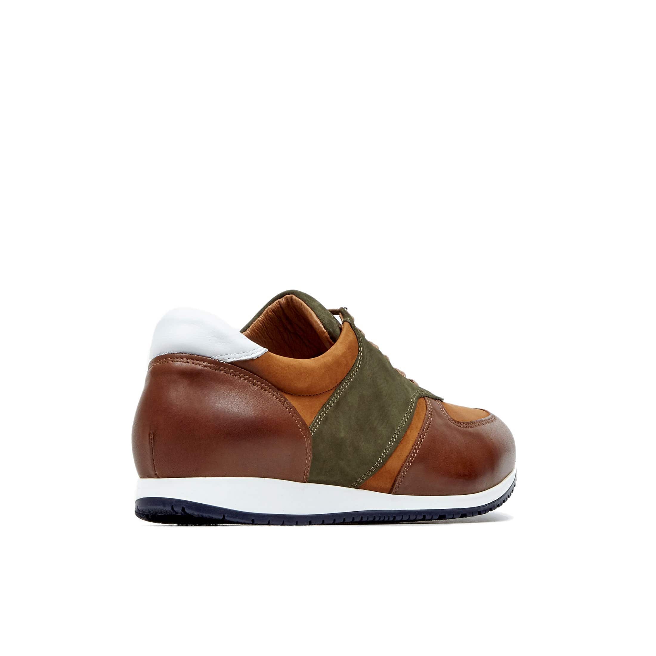 San Francisco - Brown - Men's lace-up leather & suede trainer - Image 4