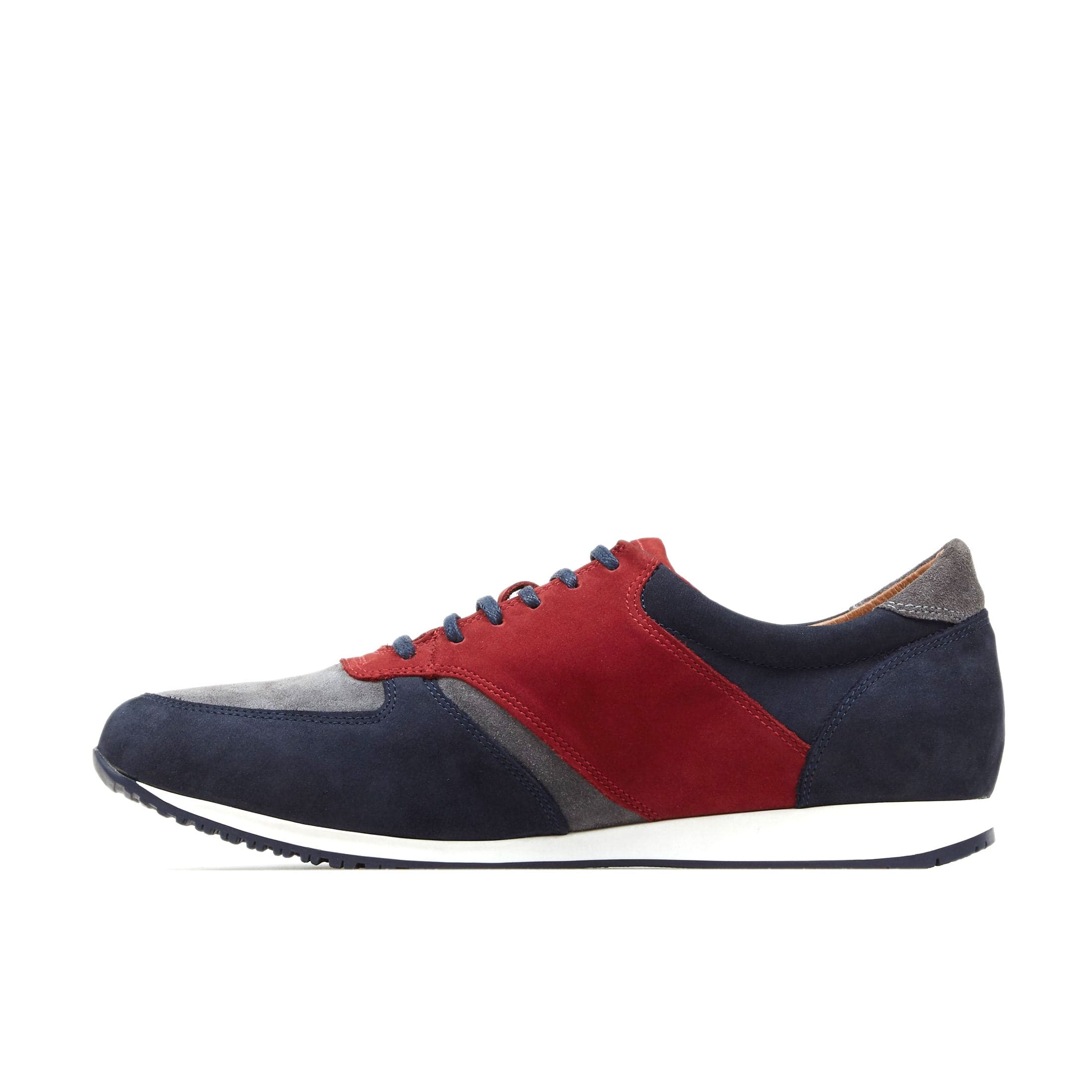 San Francisco - Sunrise - Men's lace-up leather & suede trainer - Image 3