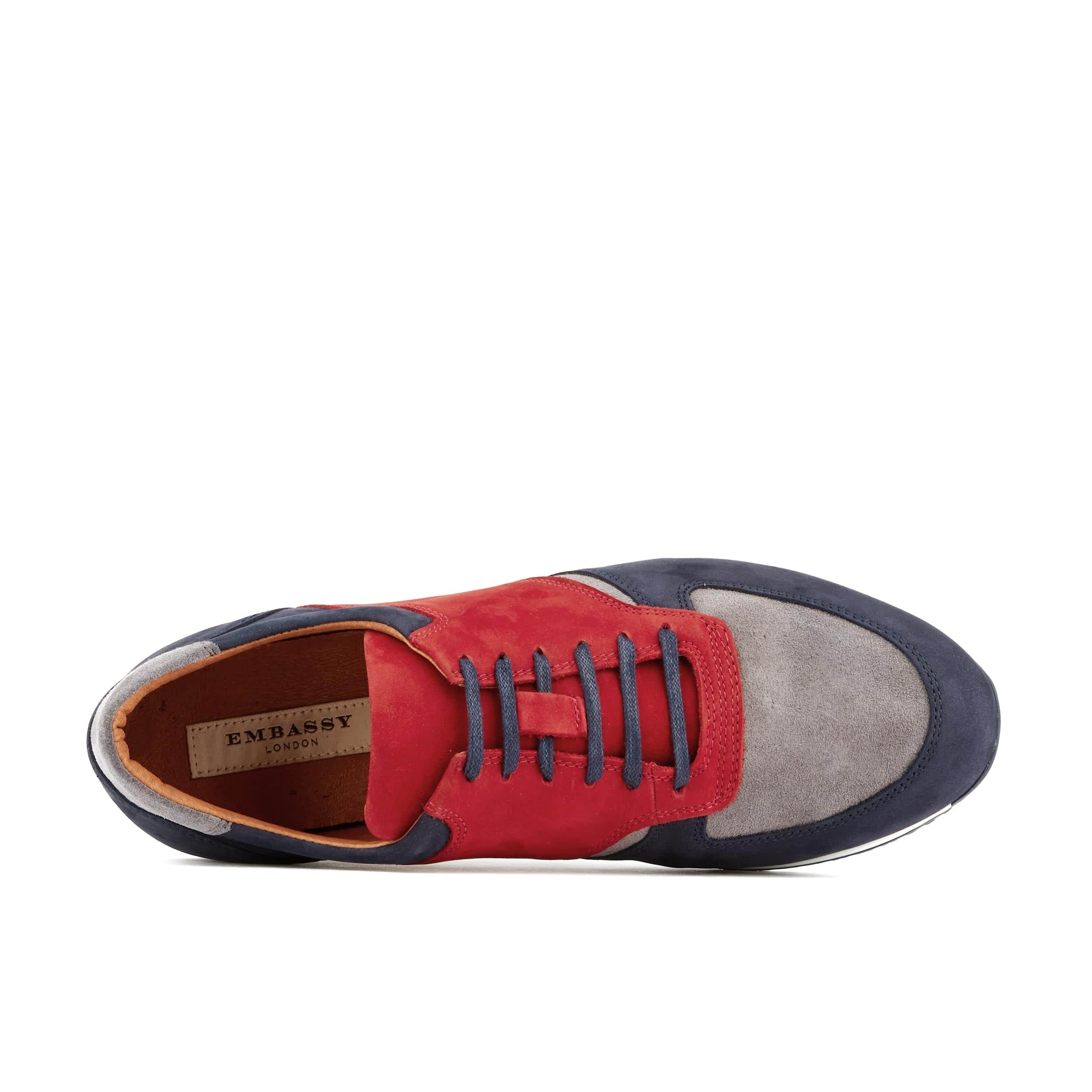 San Francisco - Sunrise - Men's lace-up leather & suede trainer - Image 5