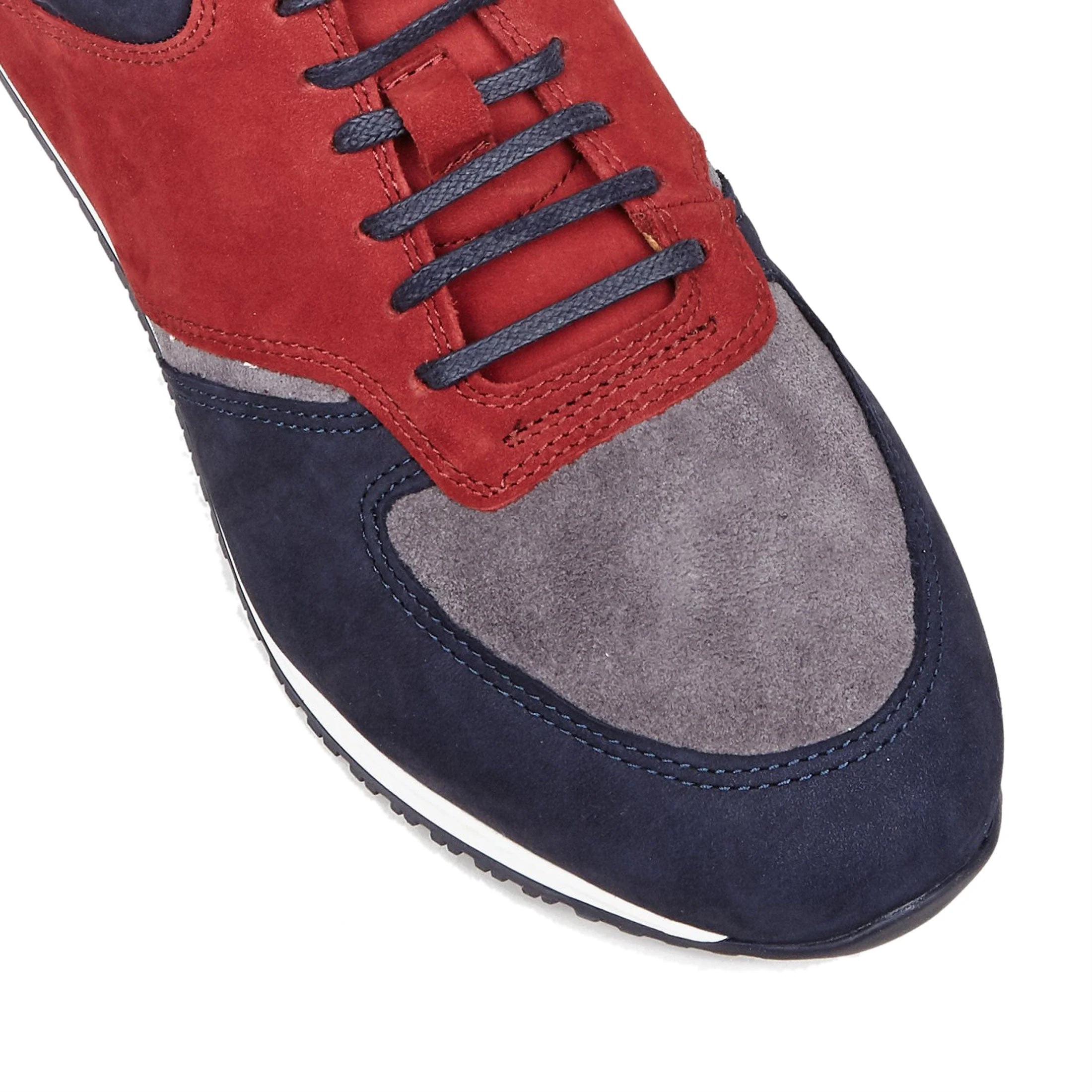 San Francisco - Sunrise - Men's lace-up leather & suede trainer - Image 6