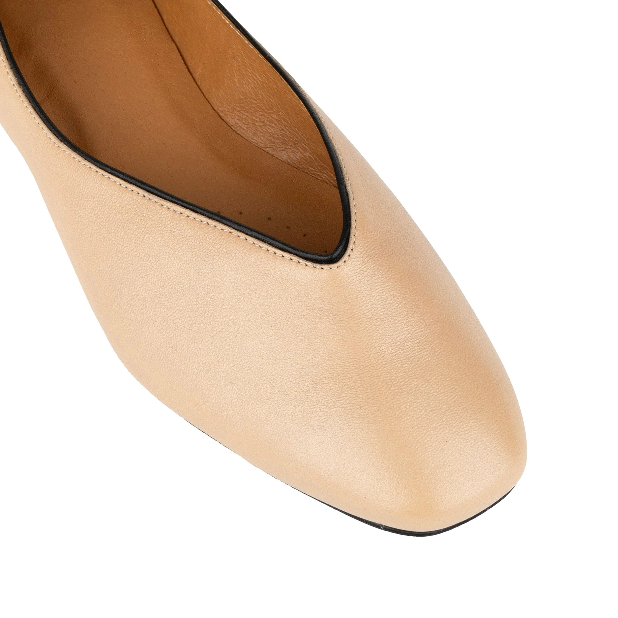 Savoy - Cream - Women's Leather Ballet Pump - Image 7