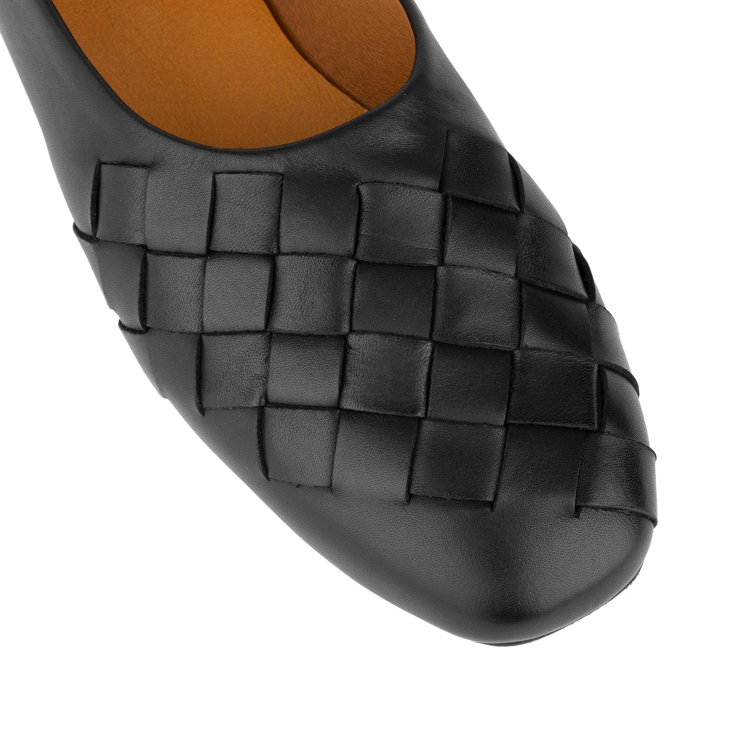 Solenne - Black - Women's handwoven Leather Ballet Pump - Image 7