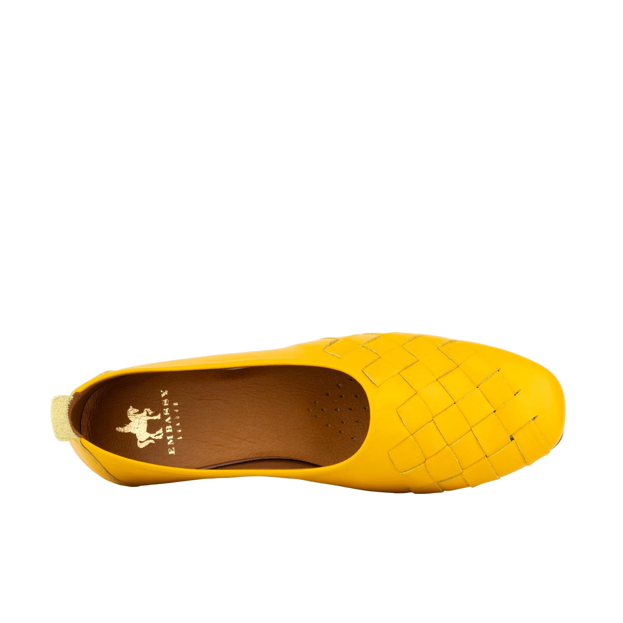 Solenne - Yellow - Women's handwoven Leather Ballet Pump - Image 6