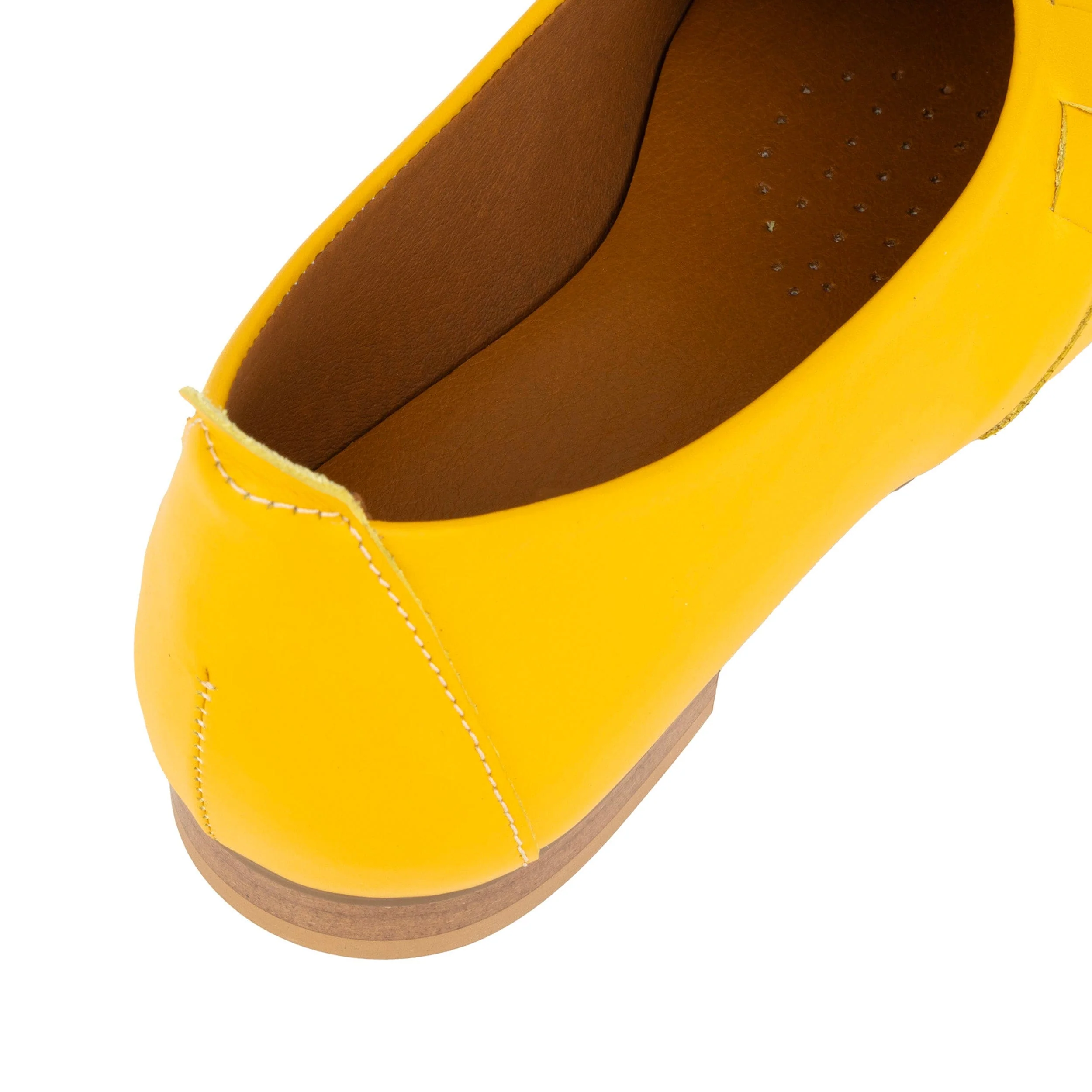 Solenne - Yellow - Women's handwoven Leather Ballet Pump - Image 8
