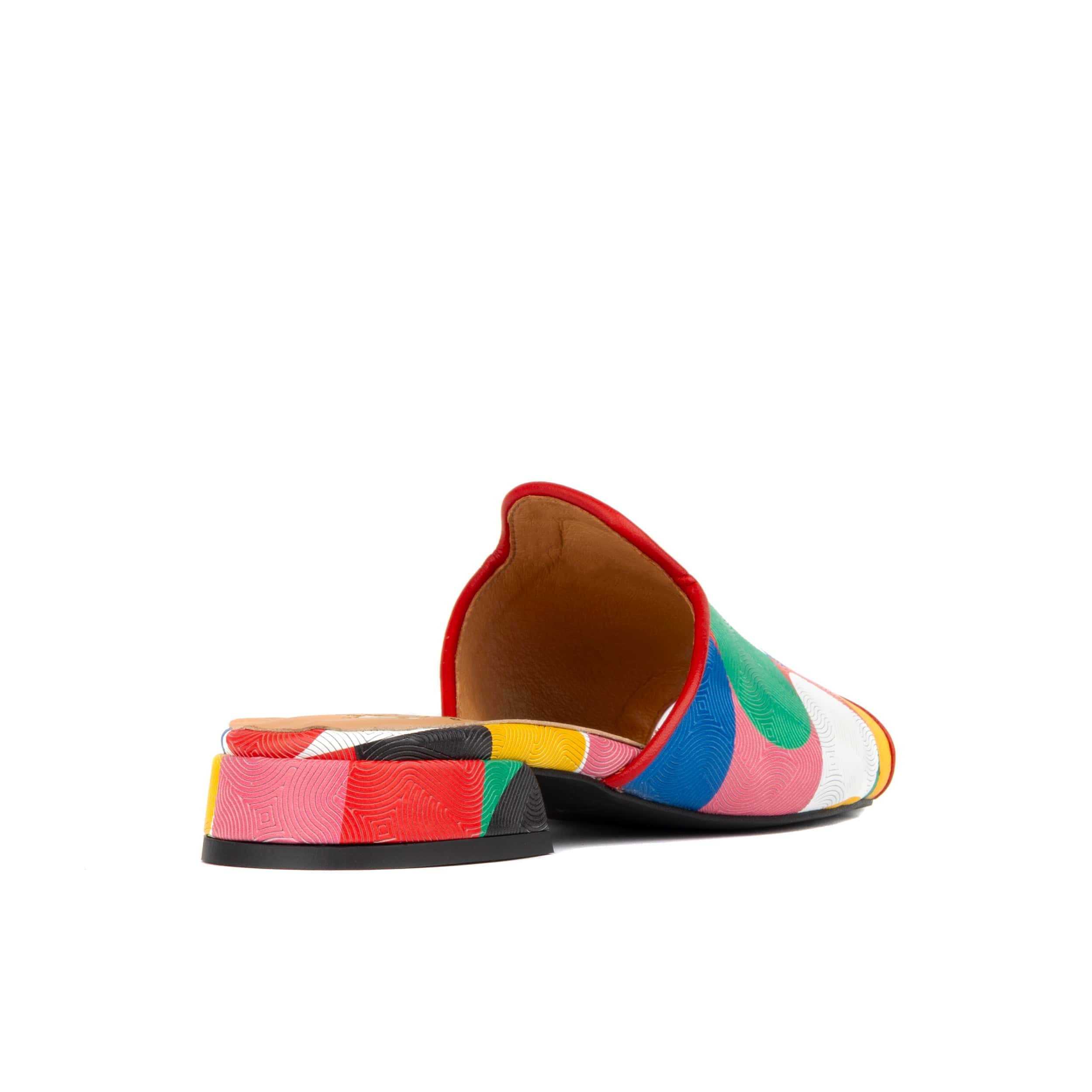 South Beach - Groovy - Women's fully leather lined slip on sandal in multicolour - Image 4