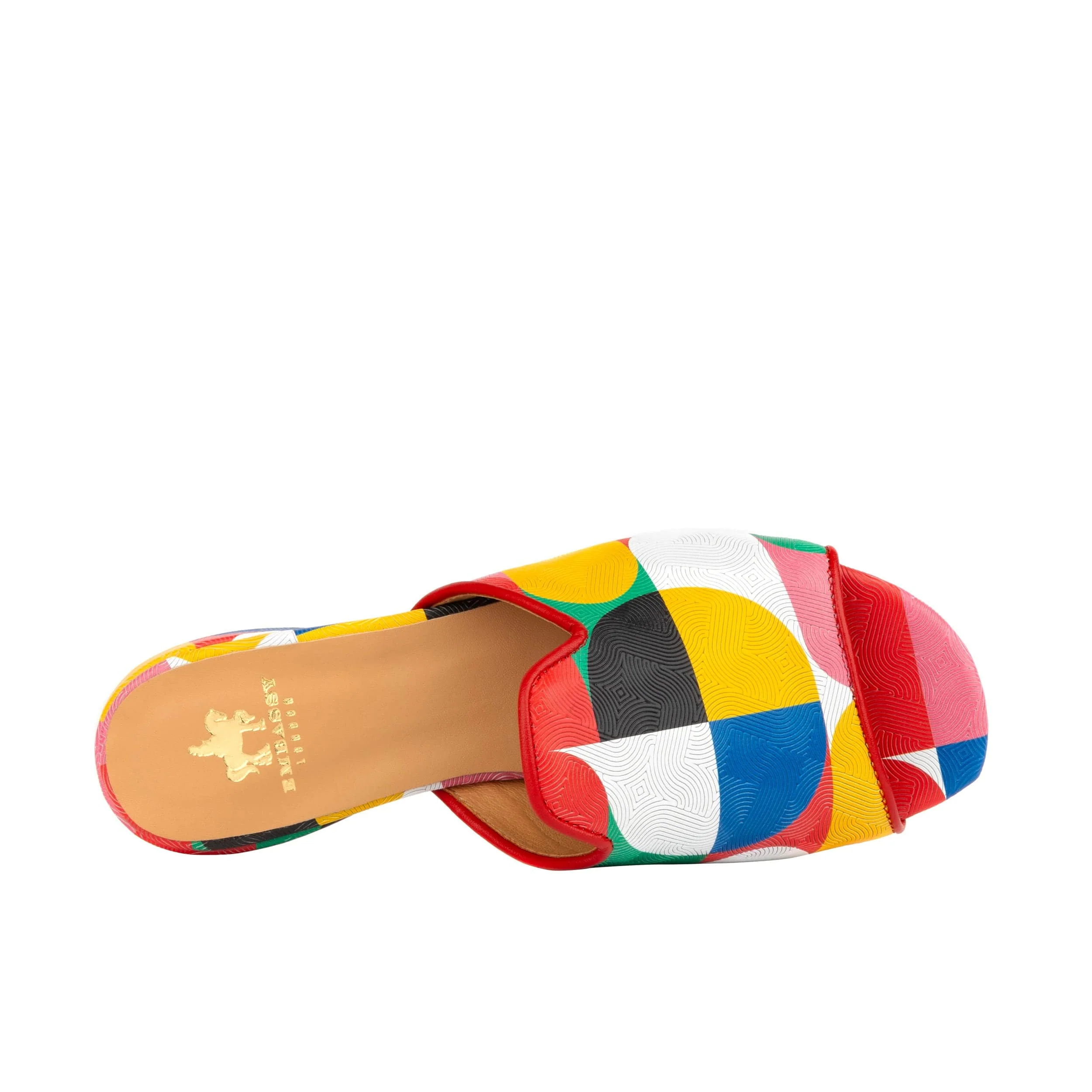 South Beach - Groovy - Women's fully leather lined slip on sandal in multicolour - Image 6