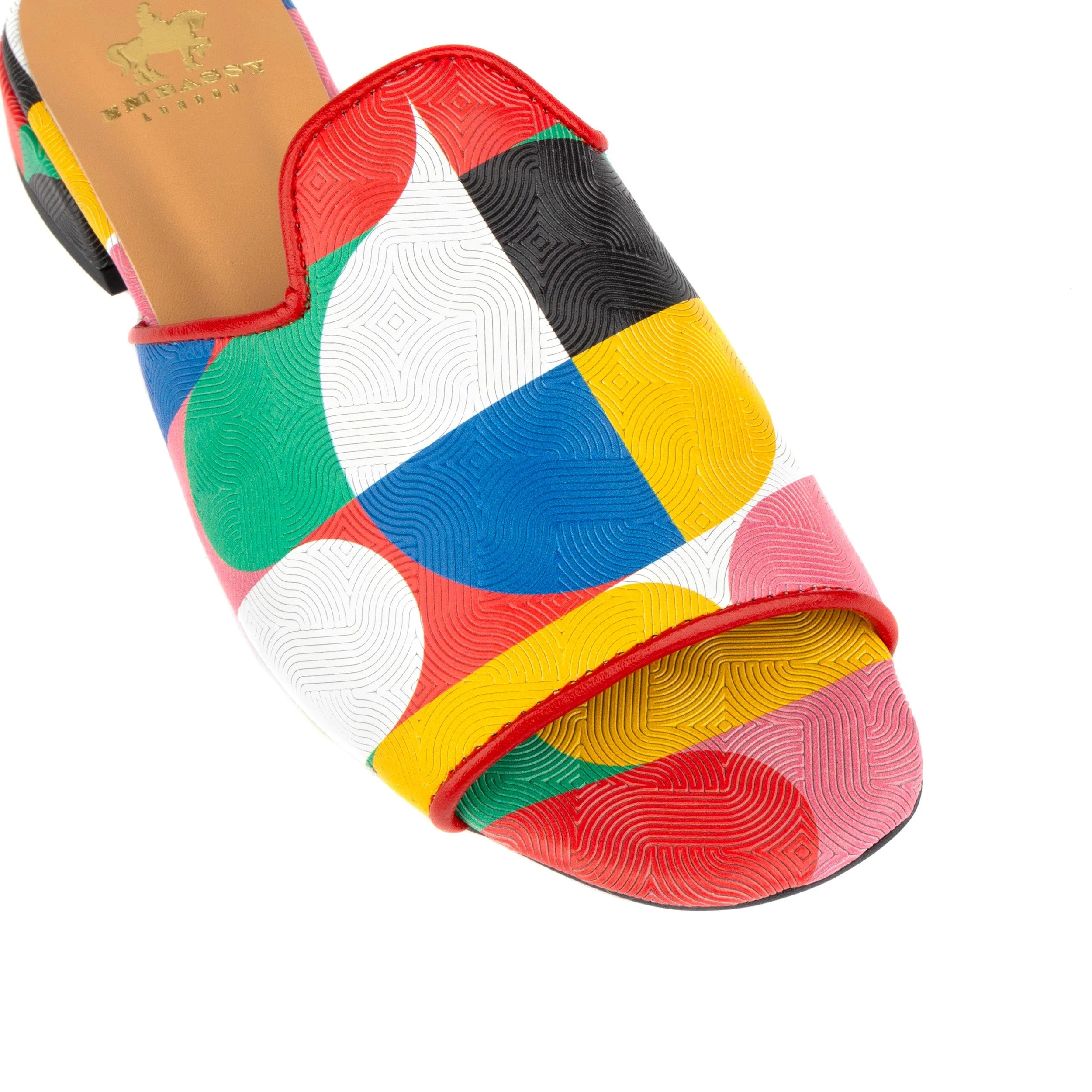 South Beach - Groovy - Women's fully leather lined slip on sandal in multicolour - Image 7