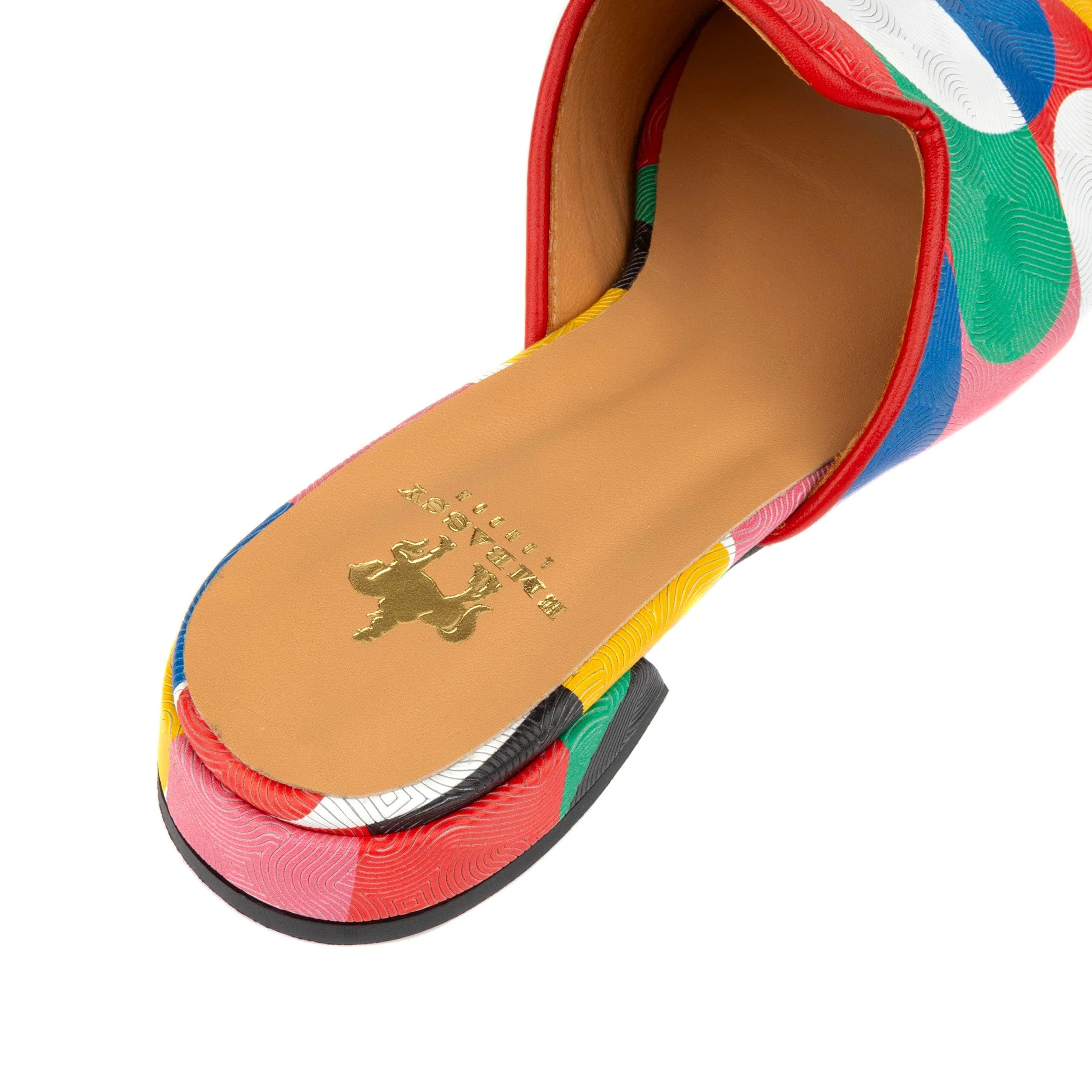 South Beach - Groovy - Women's fully leather lined slip on sandal in multicolour - Image 8