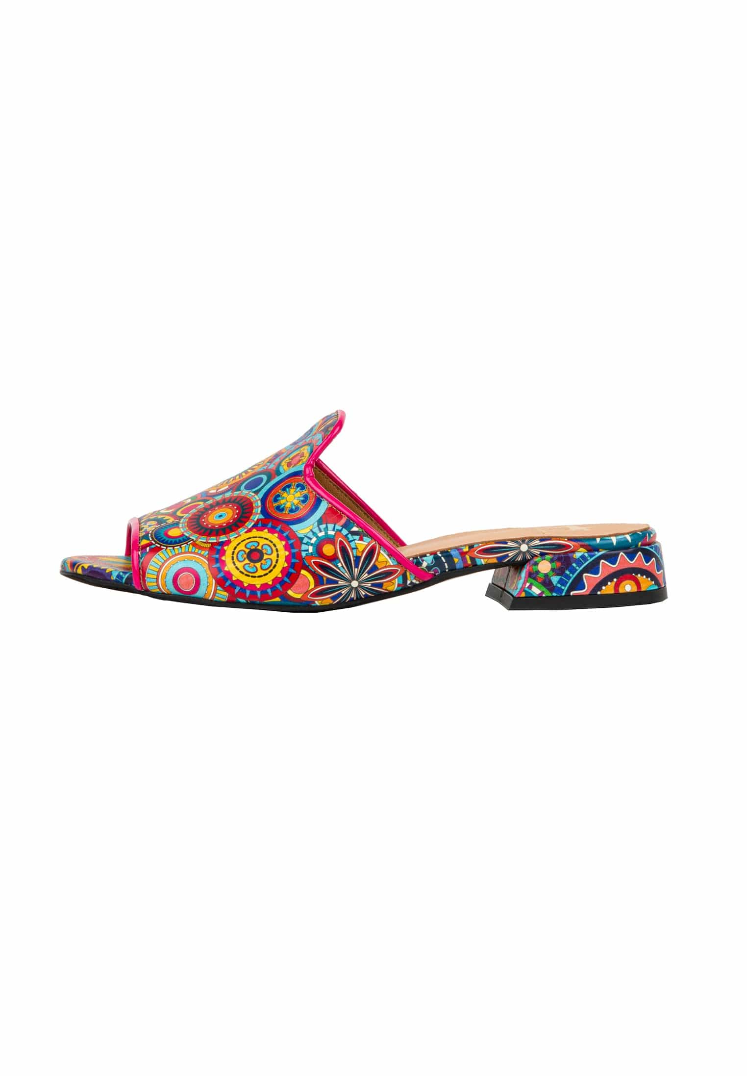 South Beach - Signature - Women's fully leather lined flat sliders in multi colour - Image 10