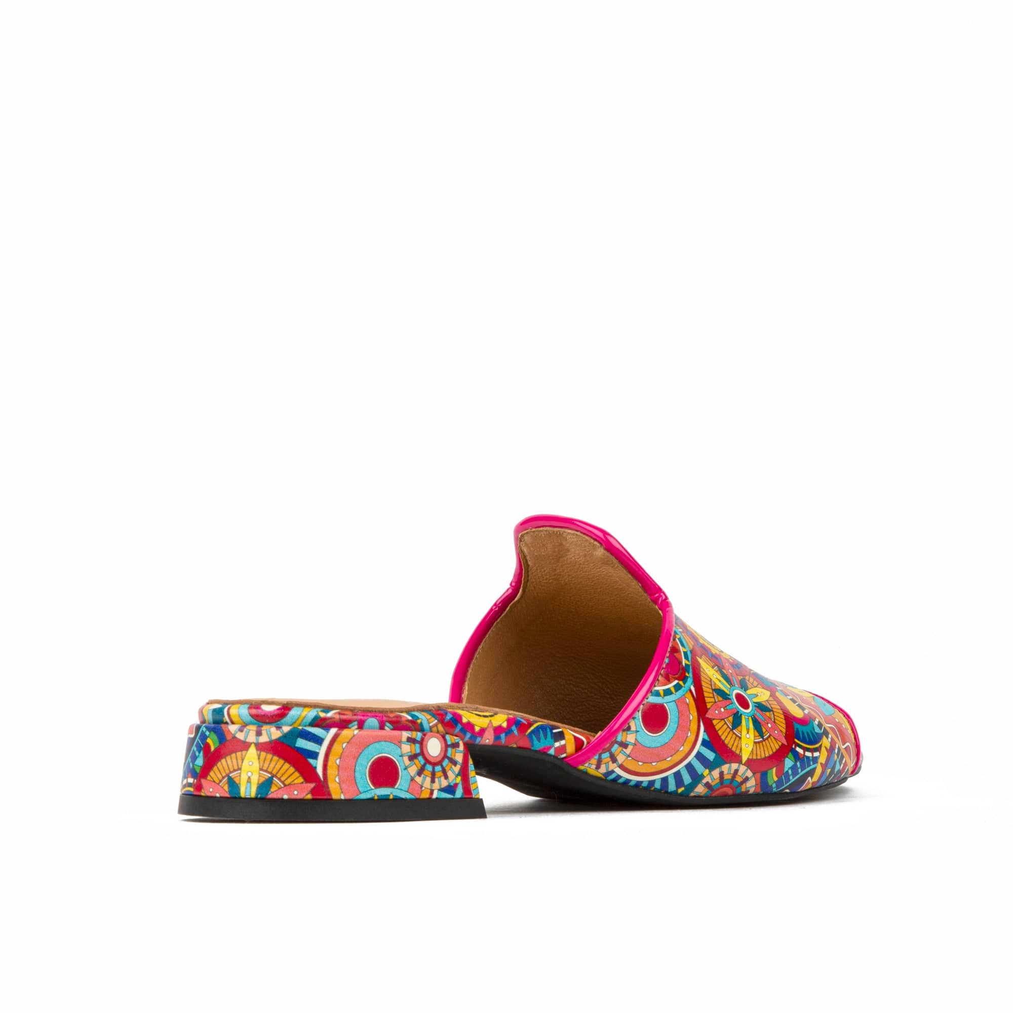 South Beach - Signature - Women's fully leather lined flat sliders in multi colour - Image 4