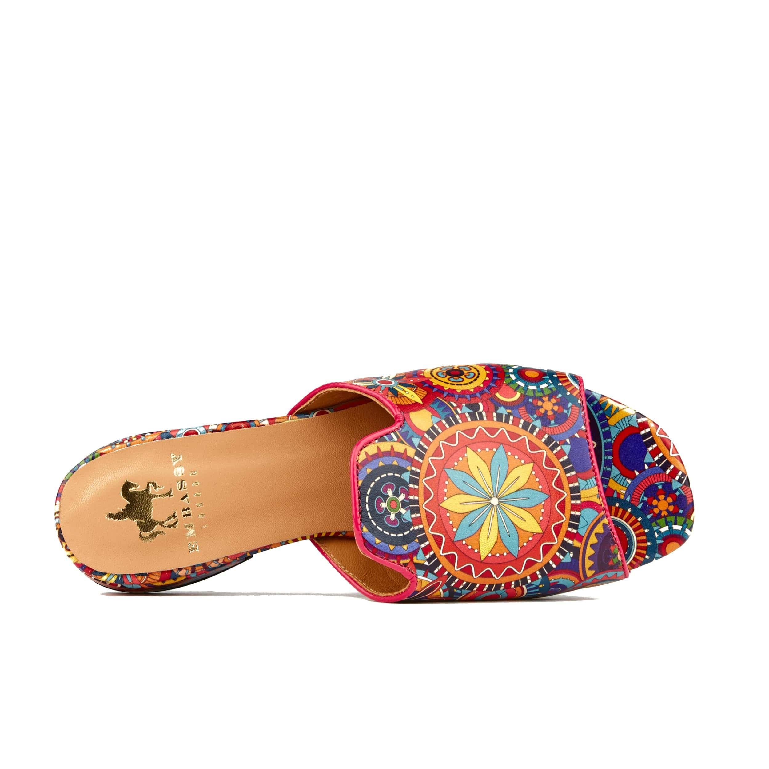 South Beach - Signature - Women's fully leather lined flat sliders in multi colour - Image 5
