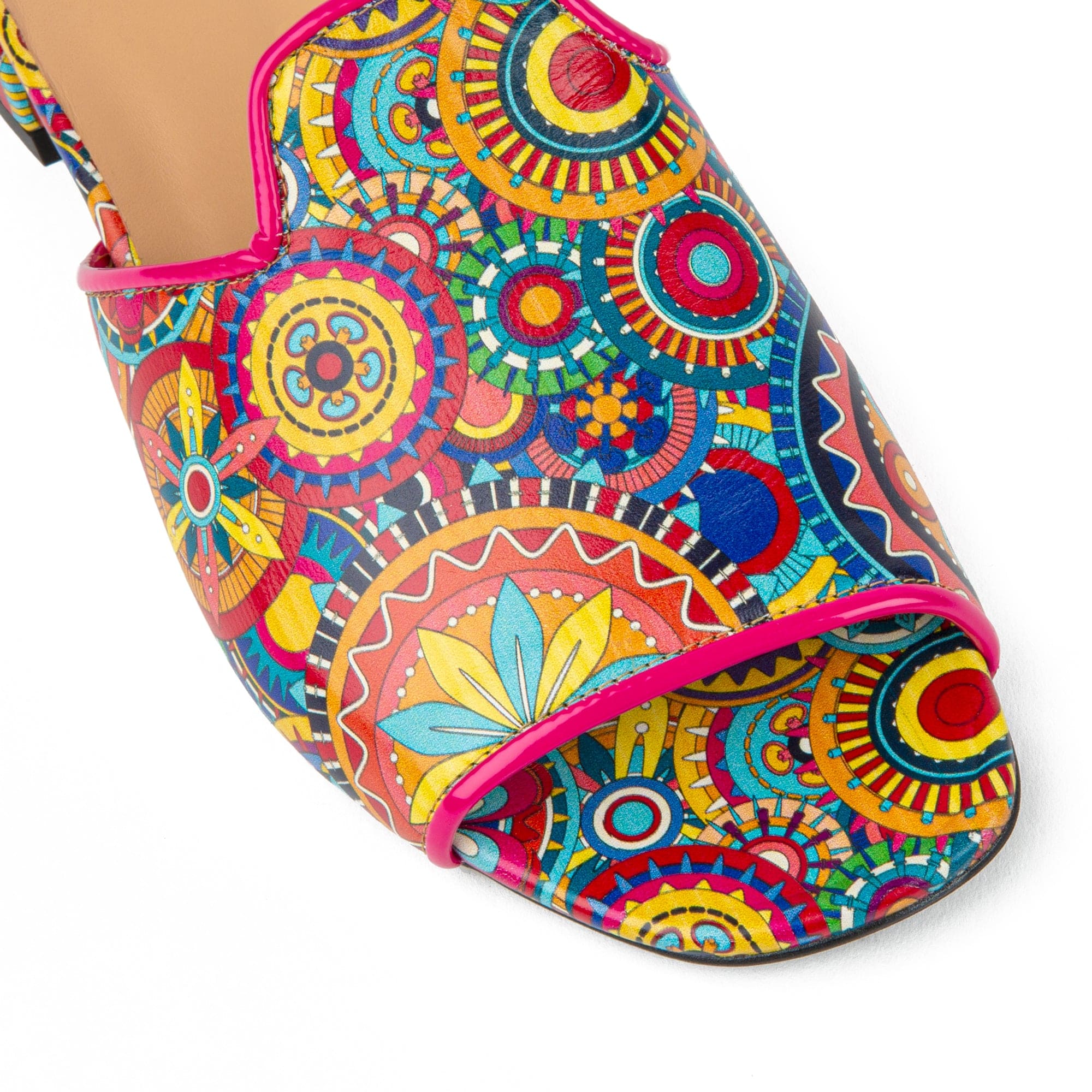 South Beach - Signature - Women's fully leather lined flat sliders in multi colour - Image 6