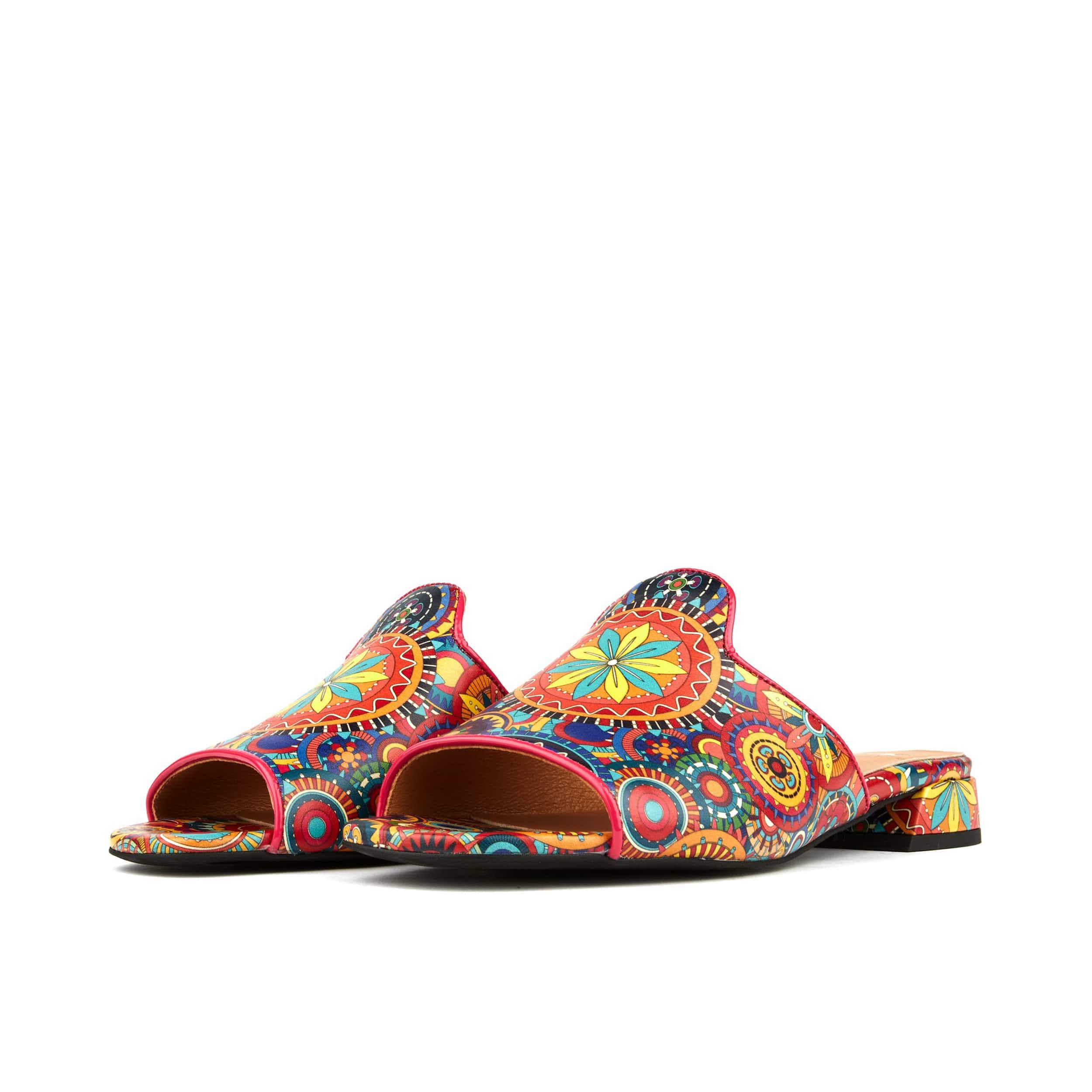 South Beach - Signature - Women's fully leather lined flat sliders in multi colour - Image 8