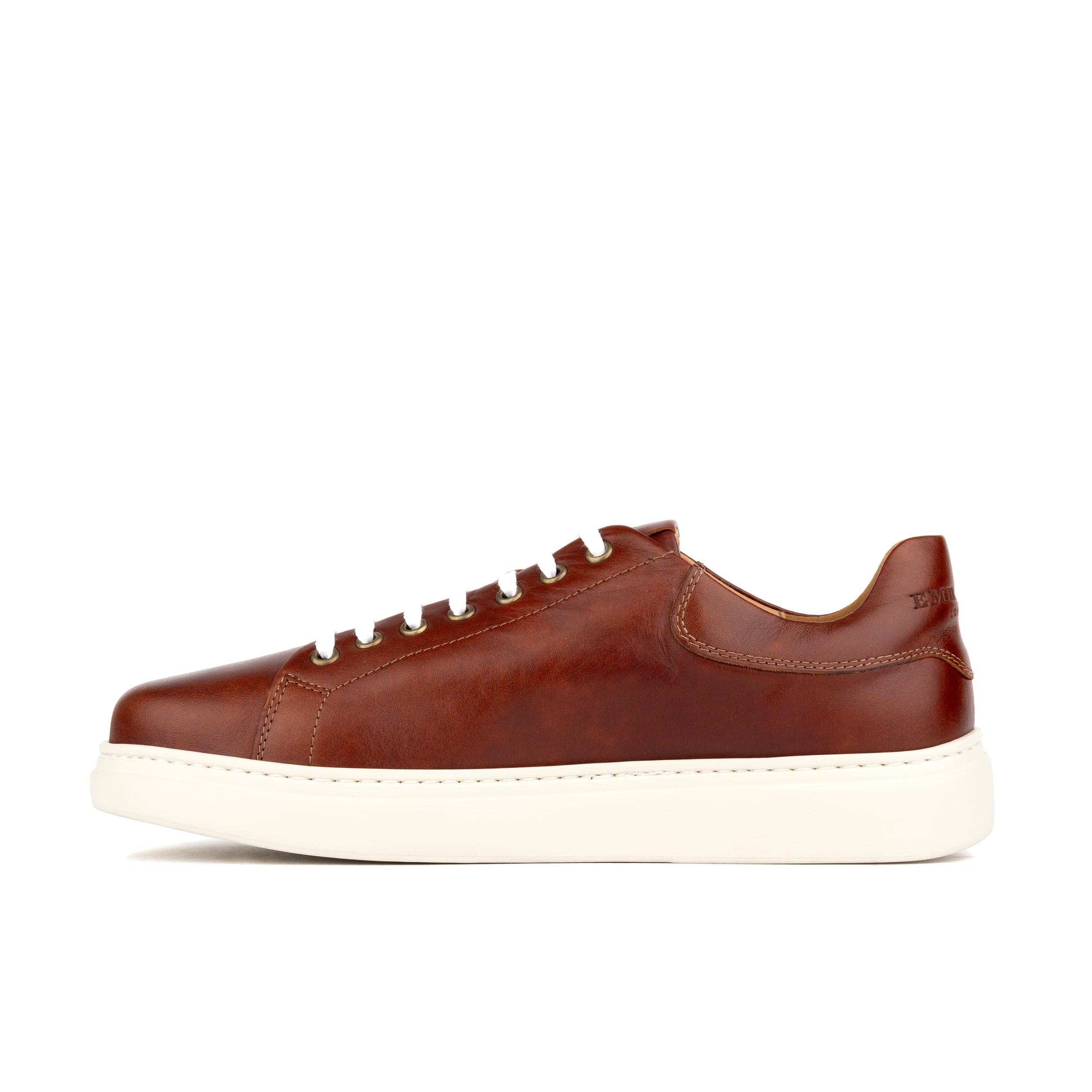 Sun City - Brown - Men's white sole trainer in brown soft leather - Image 3
