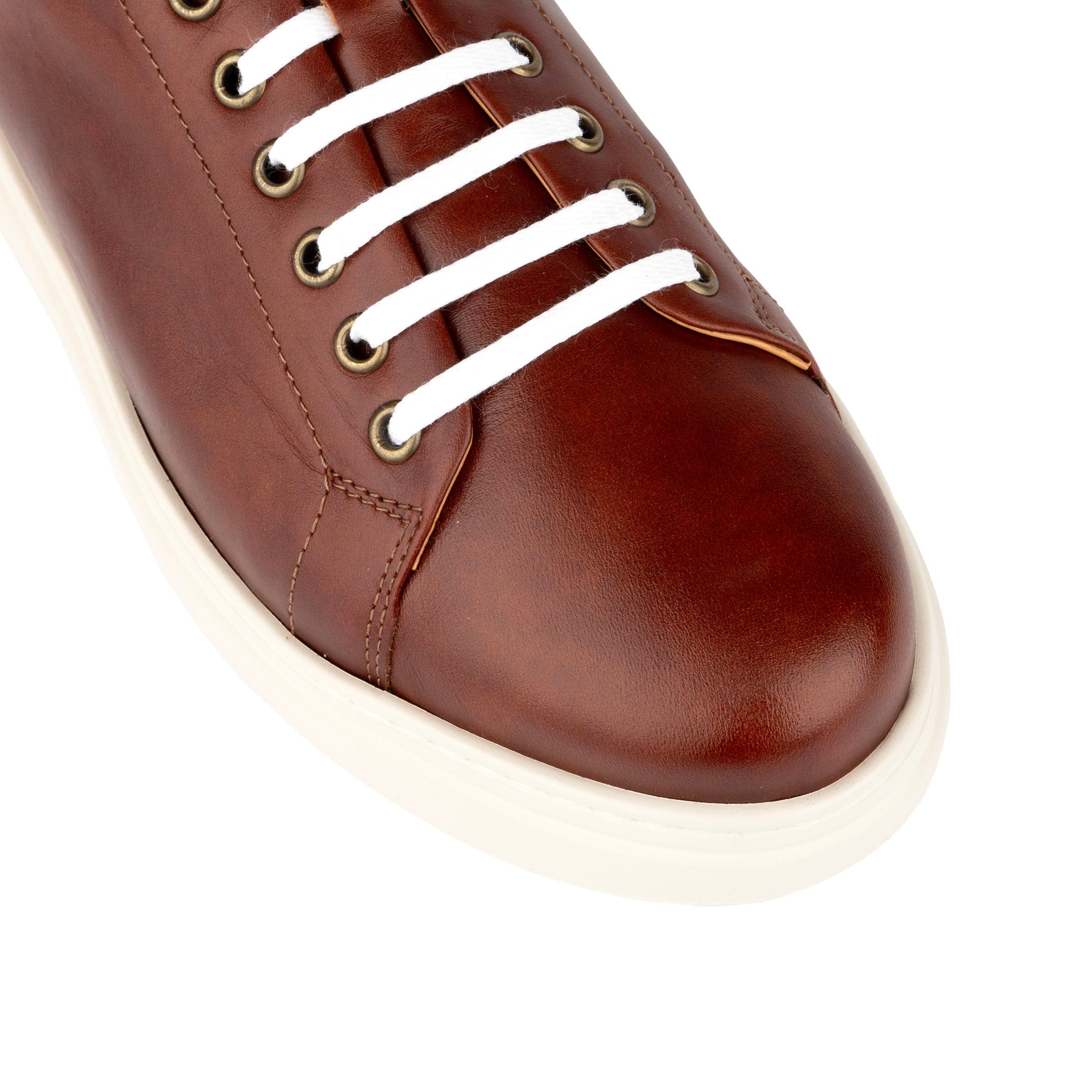 Sun City - Brown - Men's white sole trainer in brown soft leather - Image 7