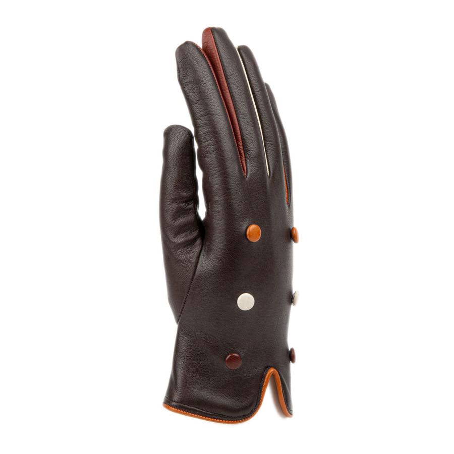 Toasty - Dark Brown - Women's quality Italian leather gloves lined with thin wool - Image 4