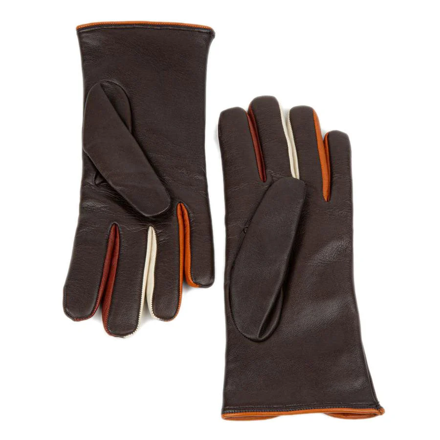 Toasty - Dark Brown - Women's quality Italian leather gloves lined with thin wool - Image 5